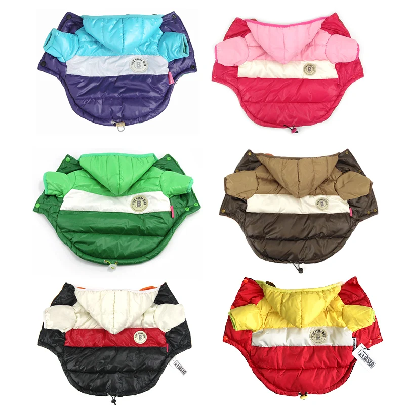 Осенне зимняя одежда для собак маленьких водонепроницаемая тканевая куртка