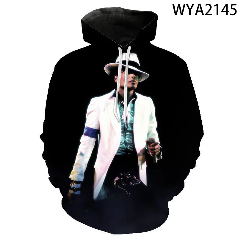 Толстовки с 3D принтом Майкла Джексона мужские и женские детские толстовки