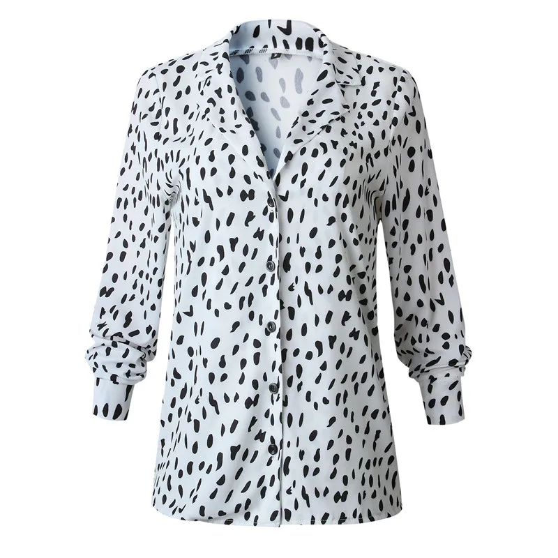 

Leopard Blouse Women Long Sleeve Shirt Spring Autumn 2020 Fashion V-neck Printing Casual Elegant Shirt Women Top and Blouses 3xl