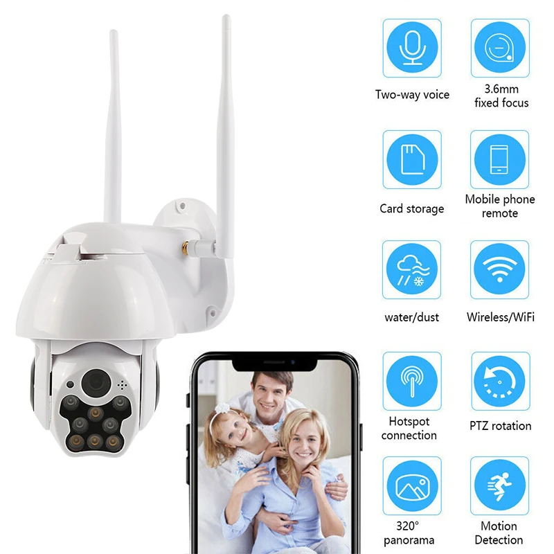 1080P 2MP облако Беспроводной IP Камера открытый 4.0X цифровой зум Скорость купольная