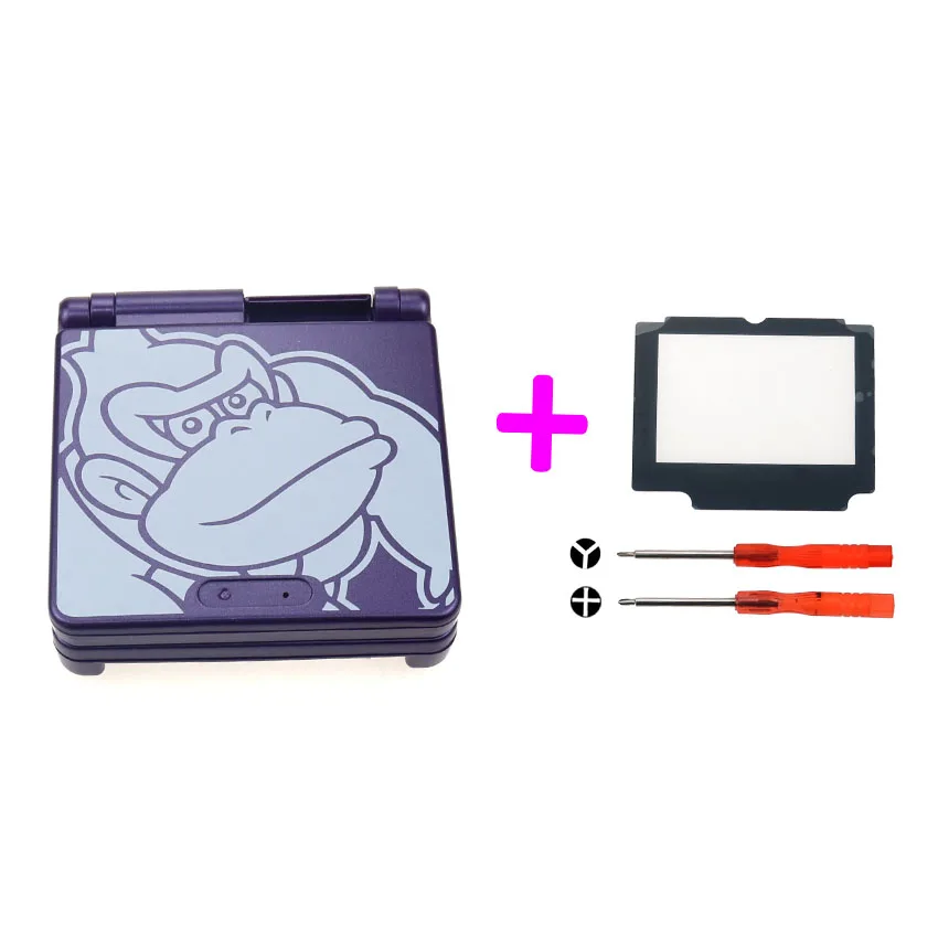 YuXi полный комплект корпус оболочка запасная часть для nintendo для Gameboy Advance SP для GBA SP чехол крышка с экраном объектив инструменты - Цвет: M
