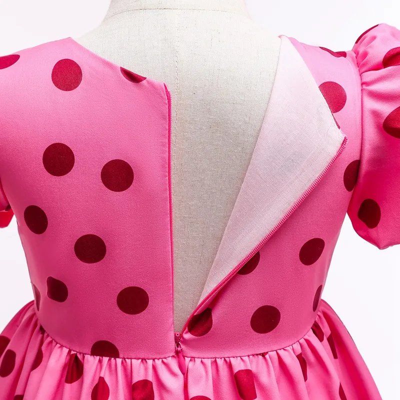 Винтажные платья в горошек с розами для девочек новинка 2021 Модное детское платье