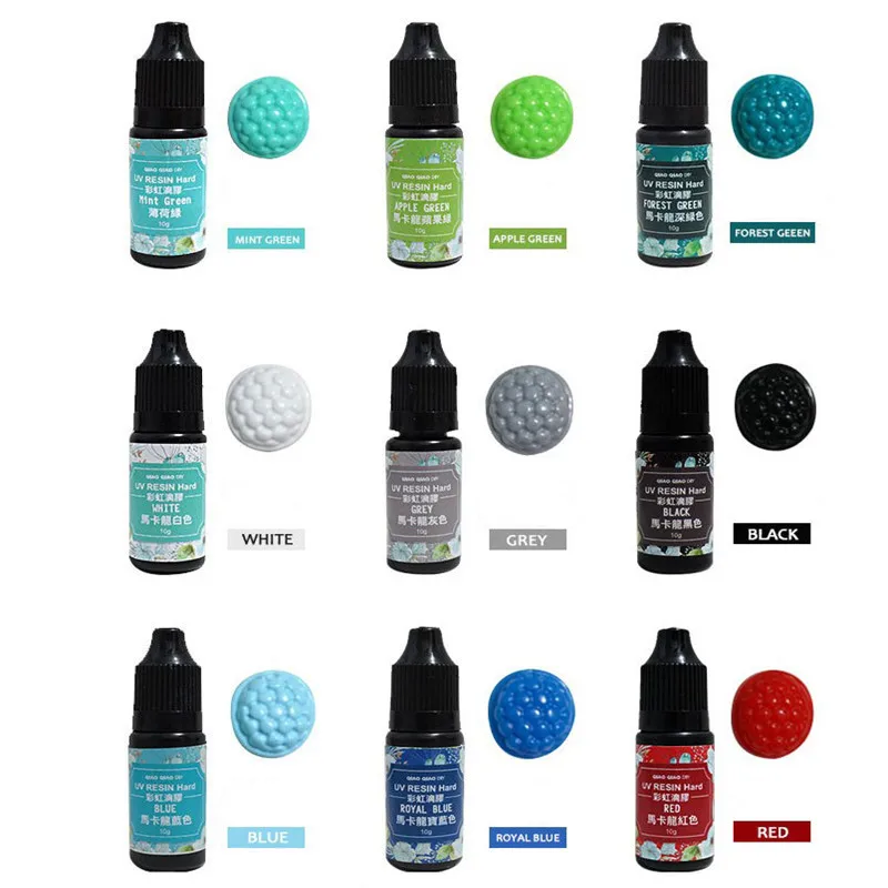 10 г Быстросохнущий краситель пигмент Ультрафиолетовый полимер УФ смола клей