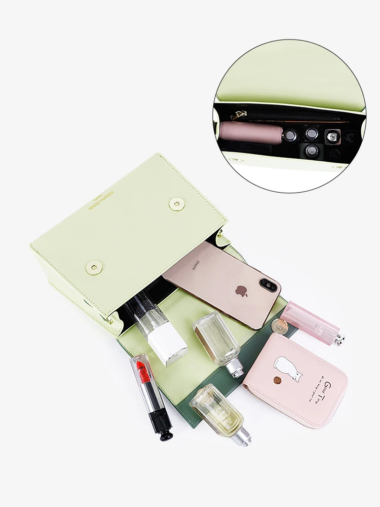 

New retro flap messenger bag ancient flower female bag wild one-shoulder messenger small square bag