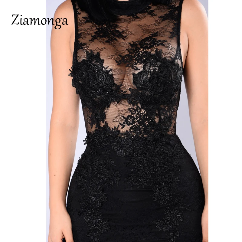Ziamonga ажурные платья Для женщин повязки короткое Сетчатое вечерние платье 2019