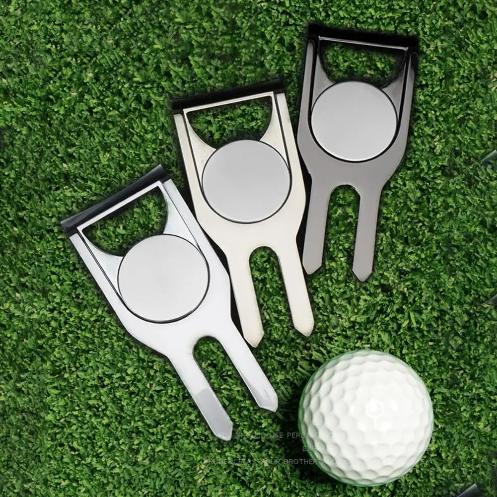 

1PCS Golf Pitch Mark Convenient Practical Metal Small Divot Fork Repair Tool for Outdoor dropshipping