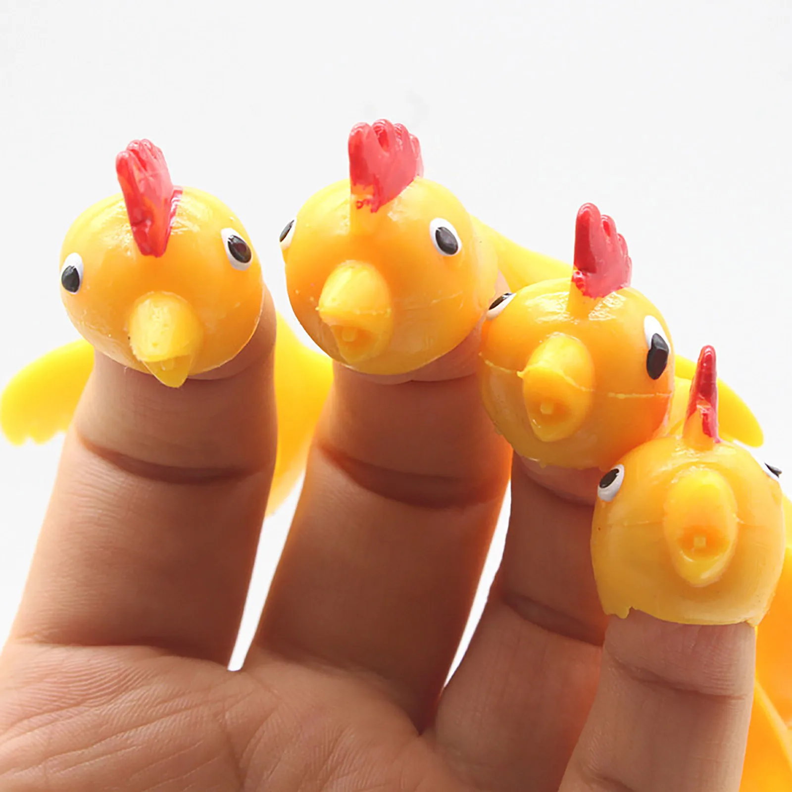 4 шт. креативная игрушка-курица из легкой резины | Игрушки и хобби