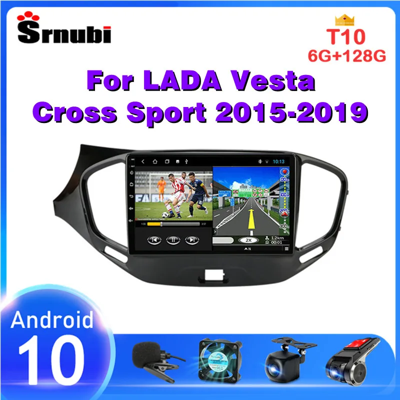 Автомагнитола 2 Din на Android 10 для LADA Vesta Cross Sport 2015 2020 автомобильная стереосистема