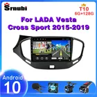 Автомагнитола 2 Din для LADA Vesta, Cross, Sport, с Android 10, GPS, Wi-Fi, RDS, DVD, с видеоплеером, типоразмер 2 Din, 2015 - 2020