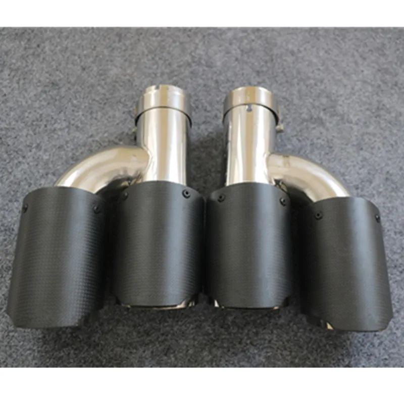 1 пара(левая+ правая) ''H'' Тип Dual Auto akrapovic выхлопная Насадка+ Углеродные выхлопные трубы универсальный глушитель