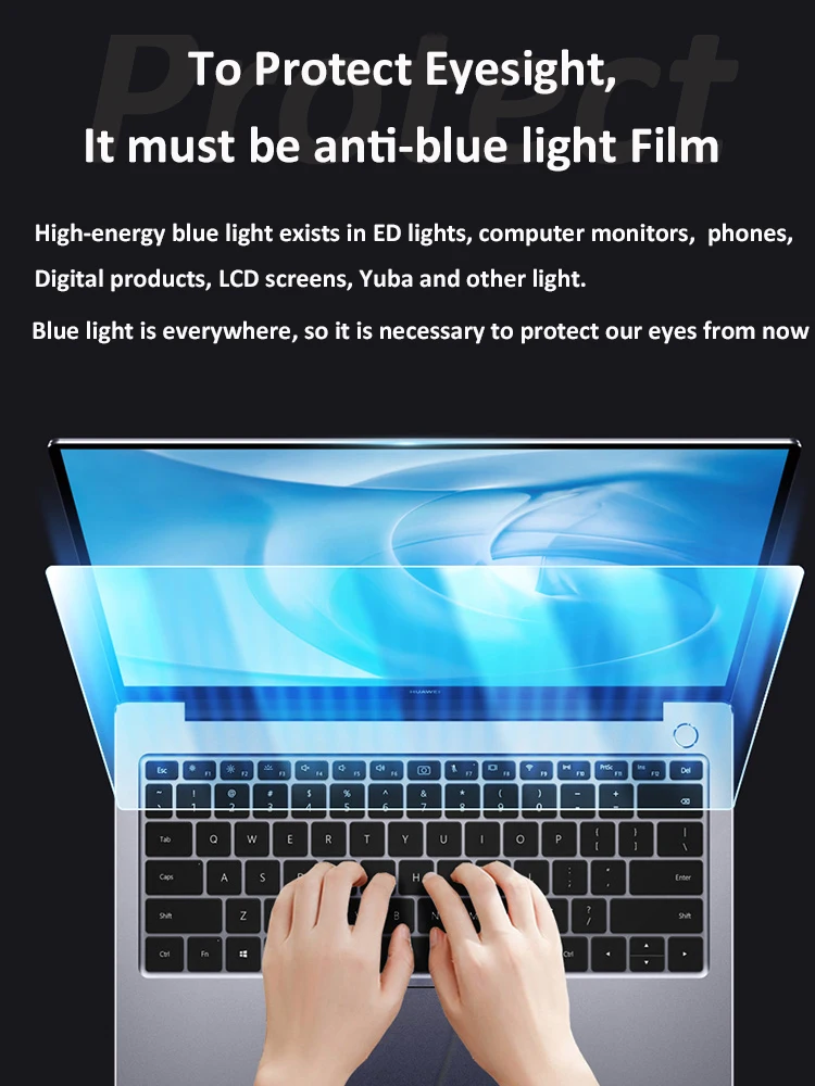 Закаленное стекло KPAN с защитой от синего излучения для ноутбука MateBook 13 D14 D15 honor magic
