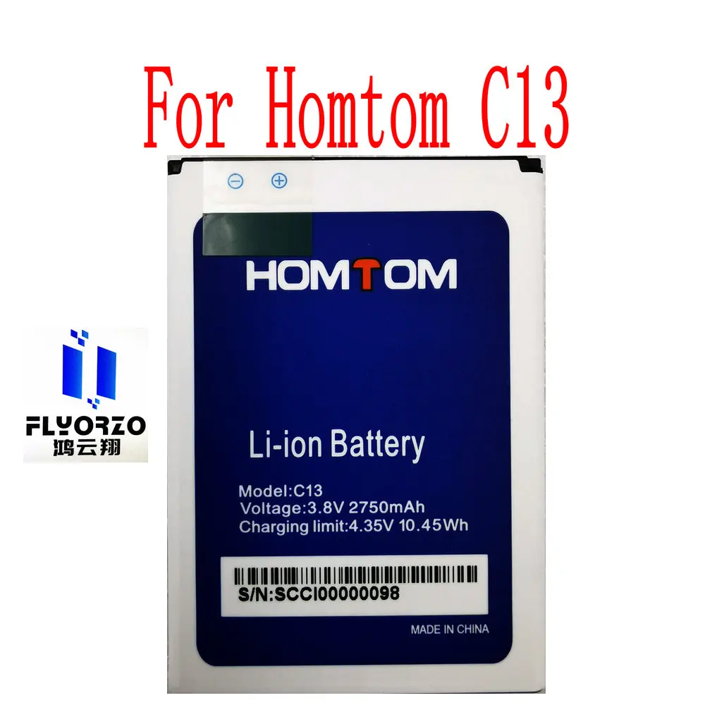 

Brand new high quality 2750mAh Homtom C13 Battery For Homtom C13 Mobile Phone