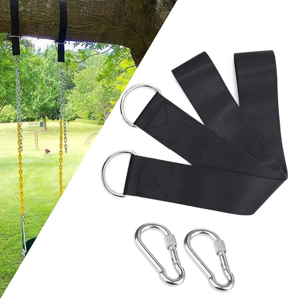 

Tree Mount Playground Entertainment Easy Install Hammock Attachment Heavy Duty Swing Rope Bandage Carabiner Home Garden Non Slip