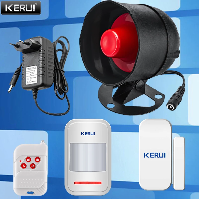 

KERUI Home Security Alarm System Wireless Connections 110dB Live Siren Anti Theft Protection Sensor Alarm Set Infrared Detector