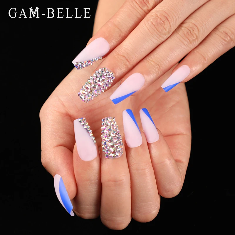 

Искусственные накладные ногти GAM-BELLE, удлиненные, для маникюра, 24 шт.