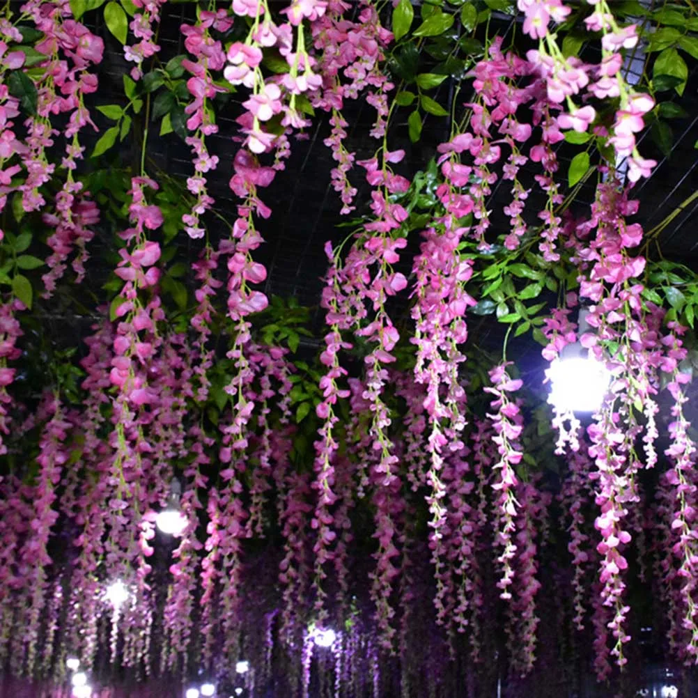 12 шт./партия свадебный Декор искусственные шелковые цветы глицинии лозы