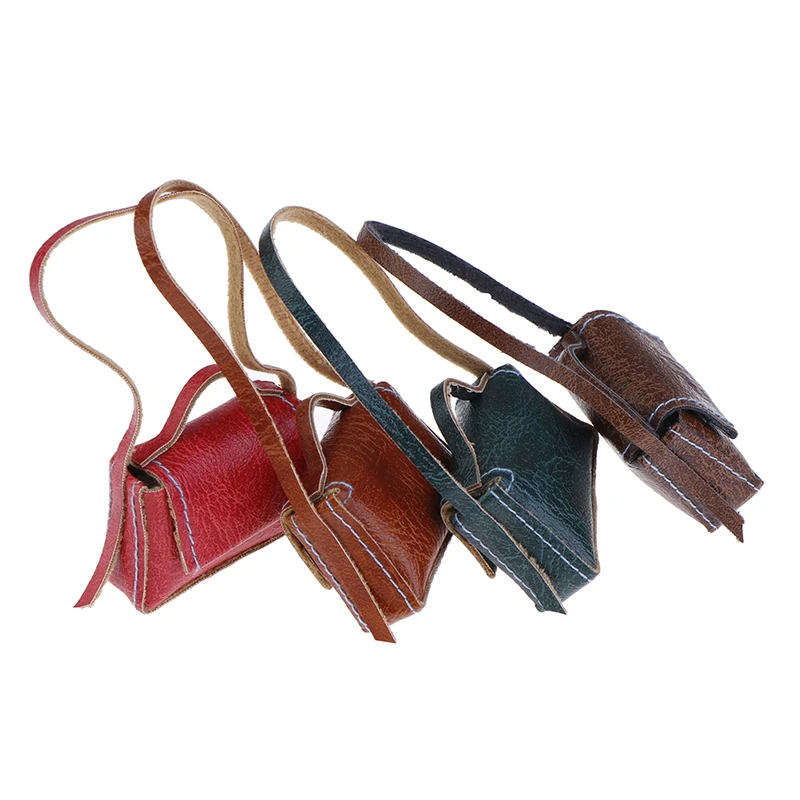 

1:6 Dollhouse Miniature Leather Handbag Purse Lady's Shoulder Bag Fashion Doll's Accessory Dolls Accessories