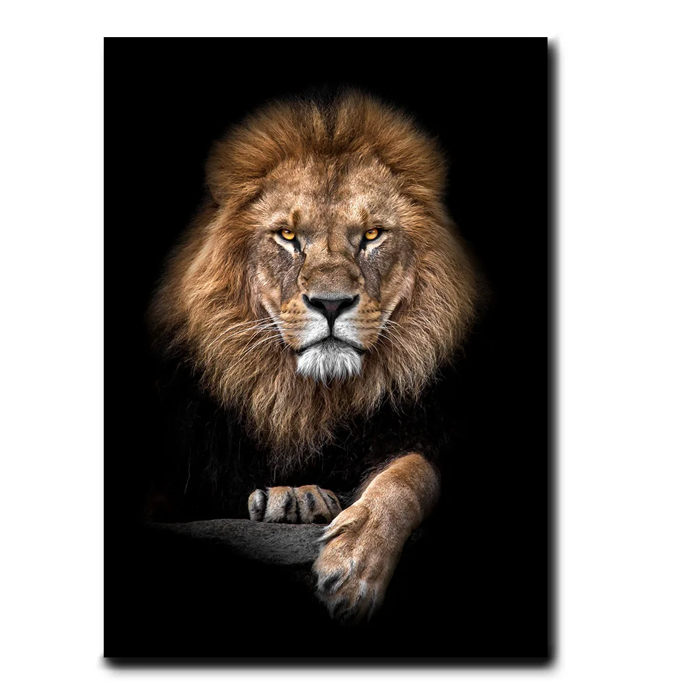 

Африканский Лев, холст, искусство, фотообои и принты, современные животные в темноте, декоративные картины для гостиной