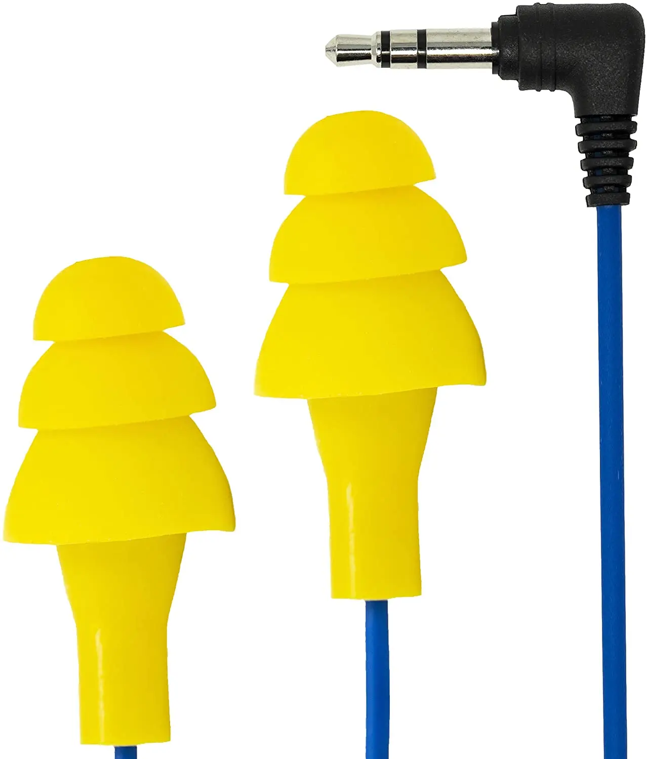 Plugfones Basic Earplug-Earbud Hybrid - Noise Reducing Earphones - Yellow enlarge