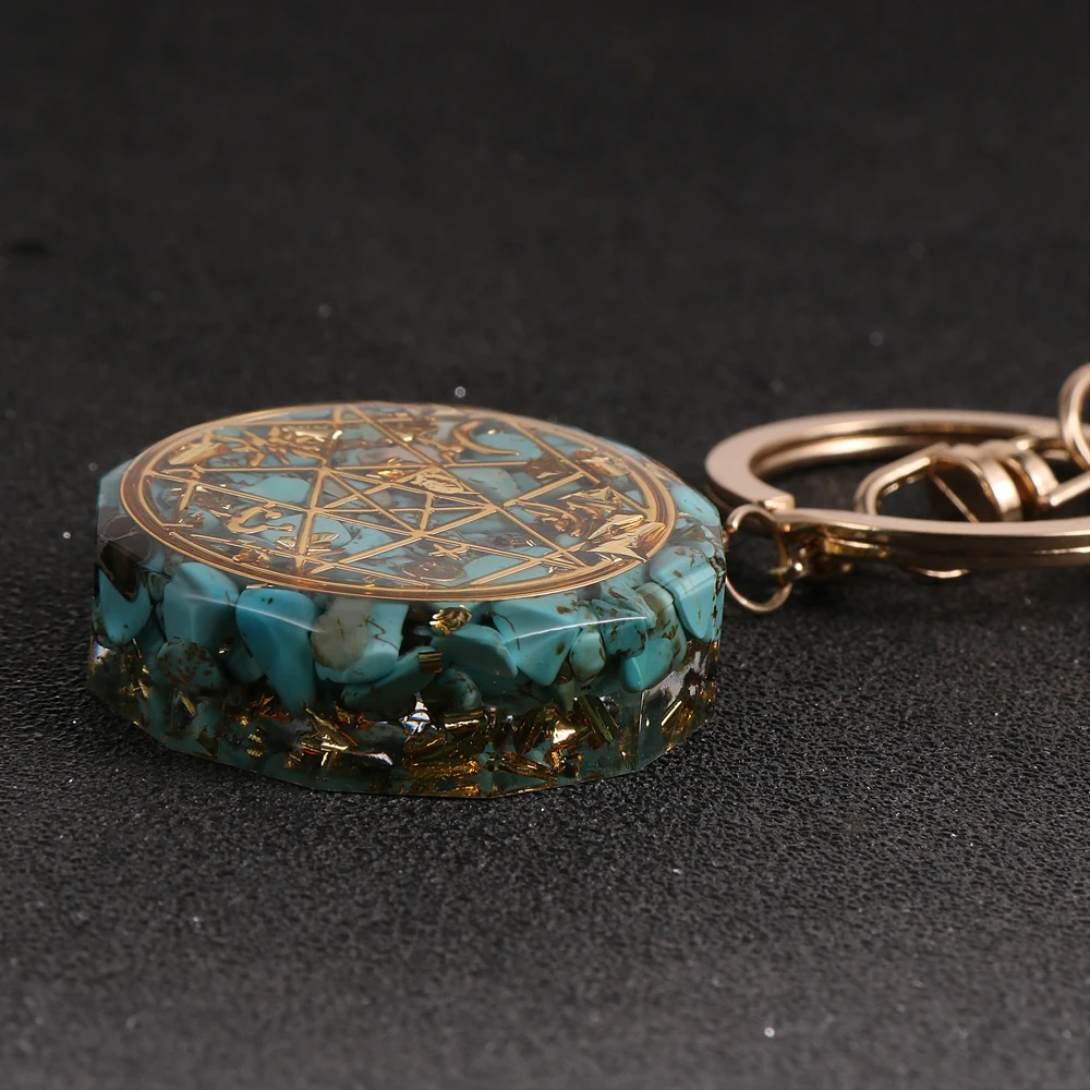 Природный камень оргонит энергия кулон брелки бирюза чип гравия ОРГОН амулет с