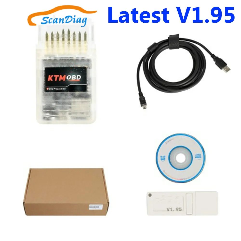 KTMOBD V1.95 ECU программист инструмент обновления питания 1,95 подключи и работай через OBD