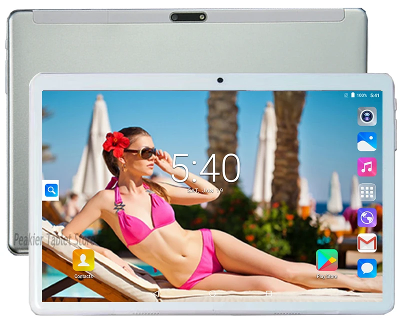 10-дюймовый планшетный ПК Octa Core 128G Планшеты Android 9,0 Wi-Fi Bluetooth gps 3g 4 аппарат не привязан к оператору сотовой связи Телефонный звонок Dual SIM 10,1 дюймов tabets