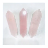 high quality natura crystals healing stones wand rose quartz double point for christmas decoration