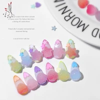 3d nail art decorations aurora heart candy shiny gem crystal stars shaped pixie stones diy jewelry rhinestones japanese glitter