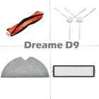 Запчасти для робота-пылесоса Xiaomi Dreame D9, основная роликовая щетка, боковая щетка, HEPA фильтр, сменная Салфетка Для Мытья Полов