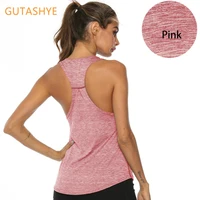 gutashye women racerback yoga tank tops sleeveless fitness yoga shirts quick dry athletic running sports vest workout t shirt