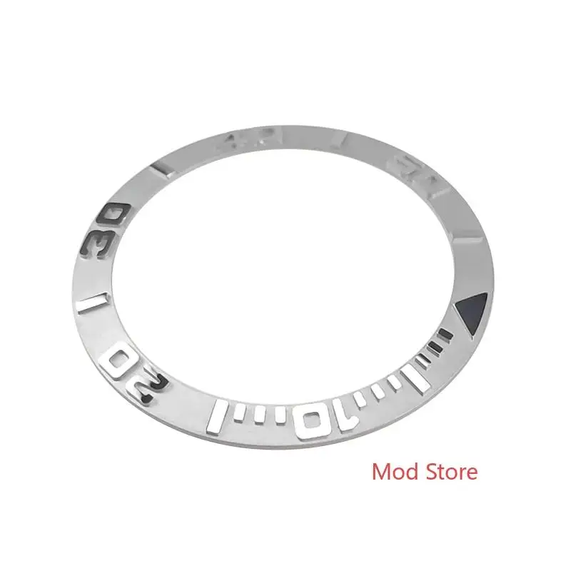 

NEW 38mm Silver Ceramic Bezel Insert Sloping Design Fashion Fit Yacht Master Style For SKX007 Sei ko Mods Watches
