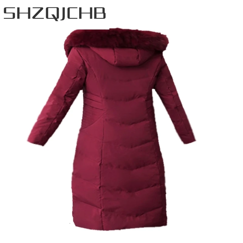 

JCHB 2021 Women's Down Jacket Long Coat Female Jacket 90% White Duck Down Coats Warm Winter Women Parkas Mujeres Abrigos Pph133