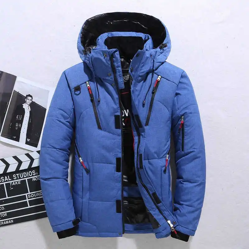 

Down Hooded Climbing Oversize Men's Warm Jacket Snow Duck Winter Ski Coat