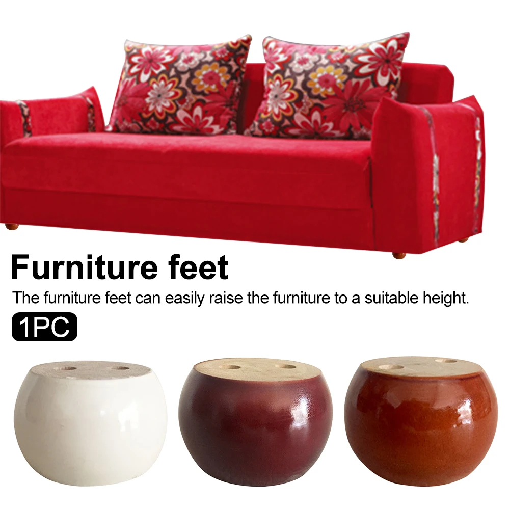 

4pcs Home Accessories Table Leg Craft Cupboard Wooden Office Hotel Furniture Feet Easy Install Sofa Riser Floor Protector Round