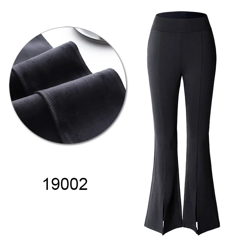 Женские бархатные брюки-клеш с высокой талией | Женская одежда