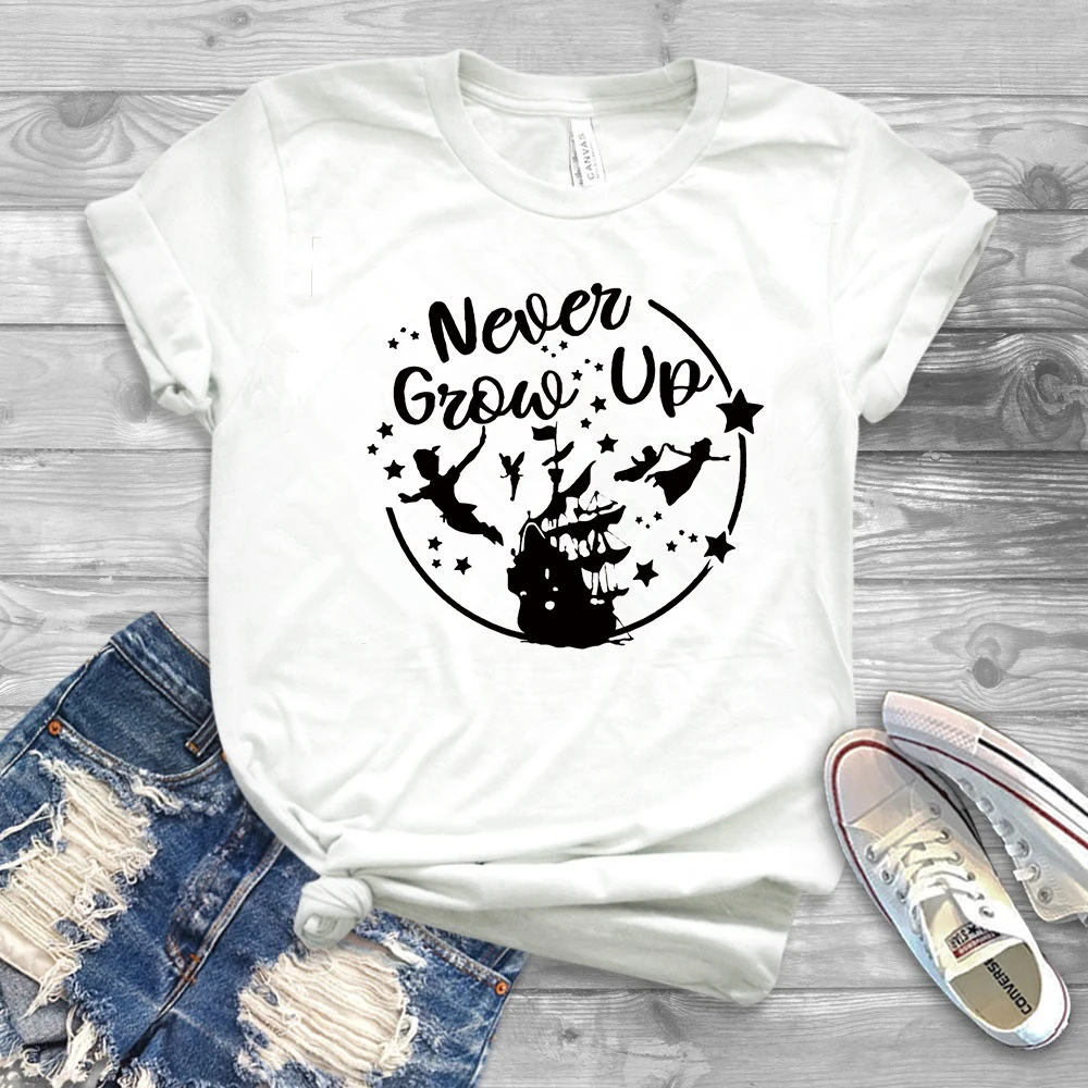Футболка «Питер Пэн» никогда не взрослеть, футболка «I'm So Fly Never Land» Magci Kingdom Lost, футболки для мальчиков