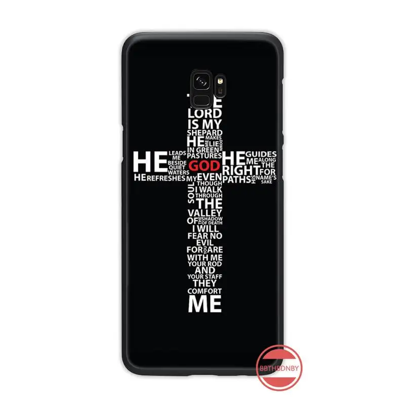 Christ cross Black Soft Shell Phone Case Capa For Samsung S6 S7 edge S8 S9 S10 e plus A10 A50 A70 note8 J7 2017 | Мобильные телефоны