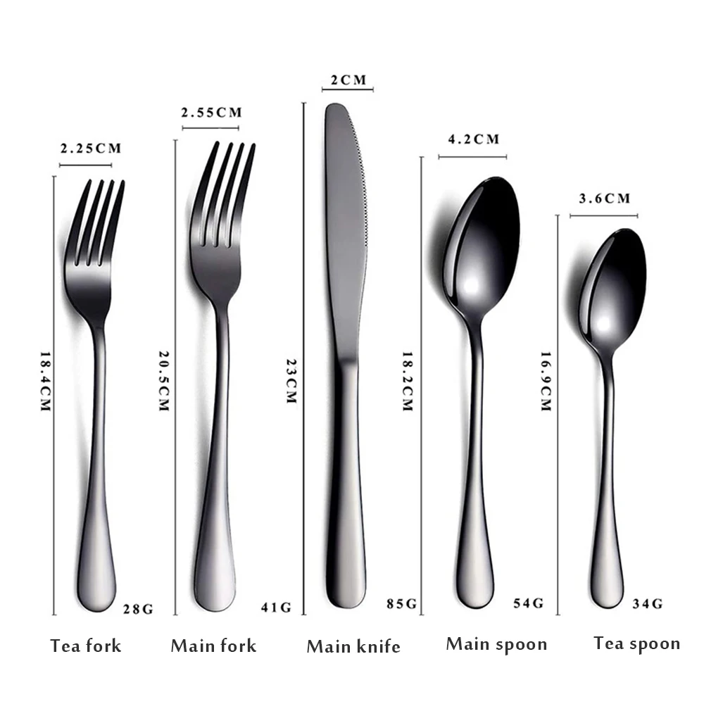 

5pcs Dinnerware Set Stainless Steel Home Tableware Set Knife Fork Spoon Dinnerware Cutlery Dinner Tableware Set Dishwasher Safe