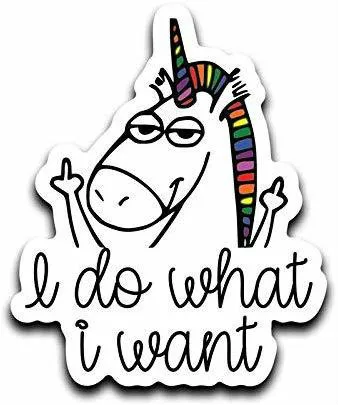 Dawasaru Мода автомобилей стикеры I Do What Want Unicorn средние аксессуары для пальцев