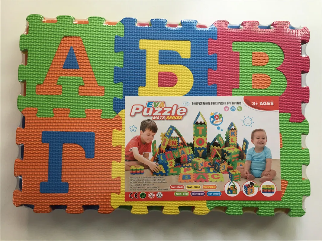 36 шт./лот детский пенопластовый коврик игрушки русский алфавит цифры мягкий пол