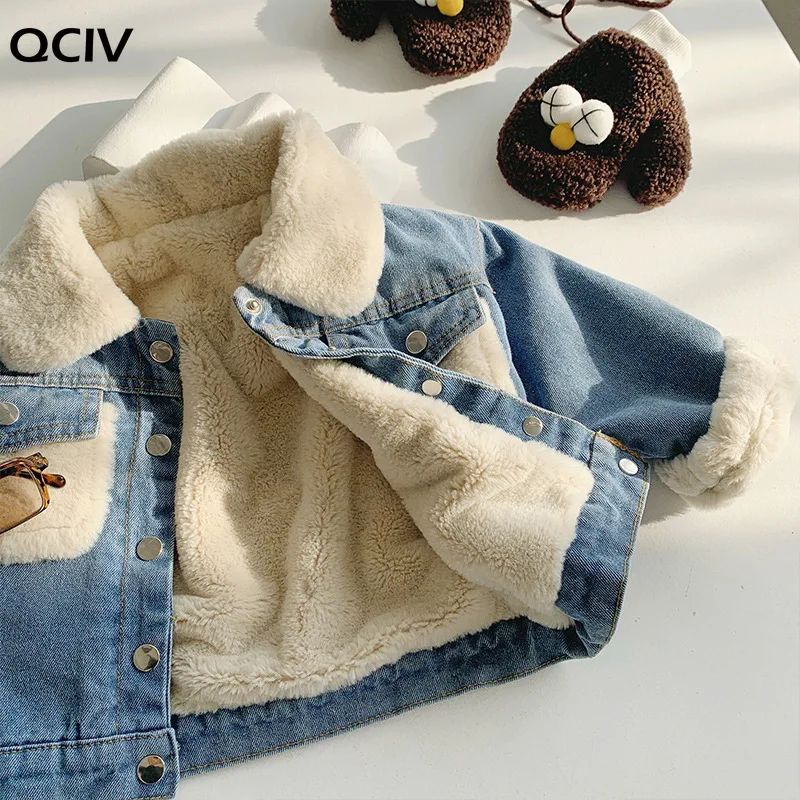 

Детская утепленная джинсовая куртка на флисе, 80-140 см