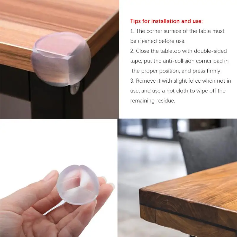 4 шт круглая защита для угла края крышки удобный практичный дизайн анти