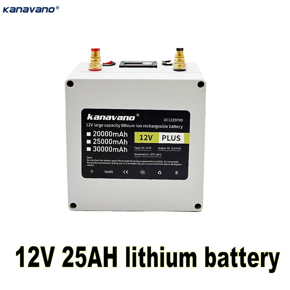 Литий ионная аккумуляторная батарея емкостью 12 В 20 Ач 2usb ультрапортативная литий