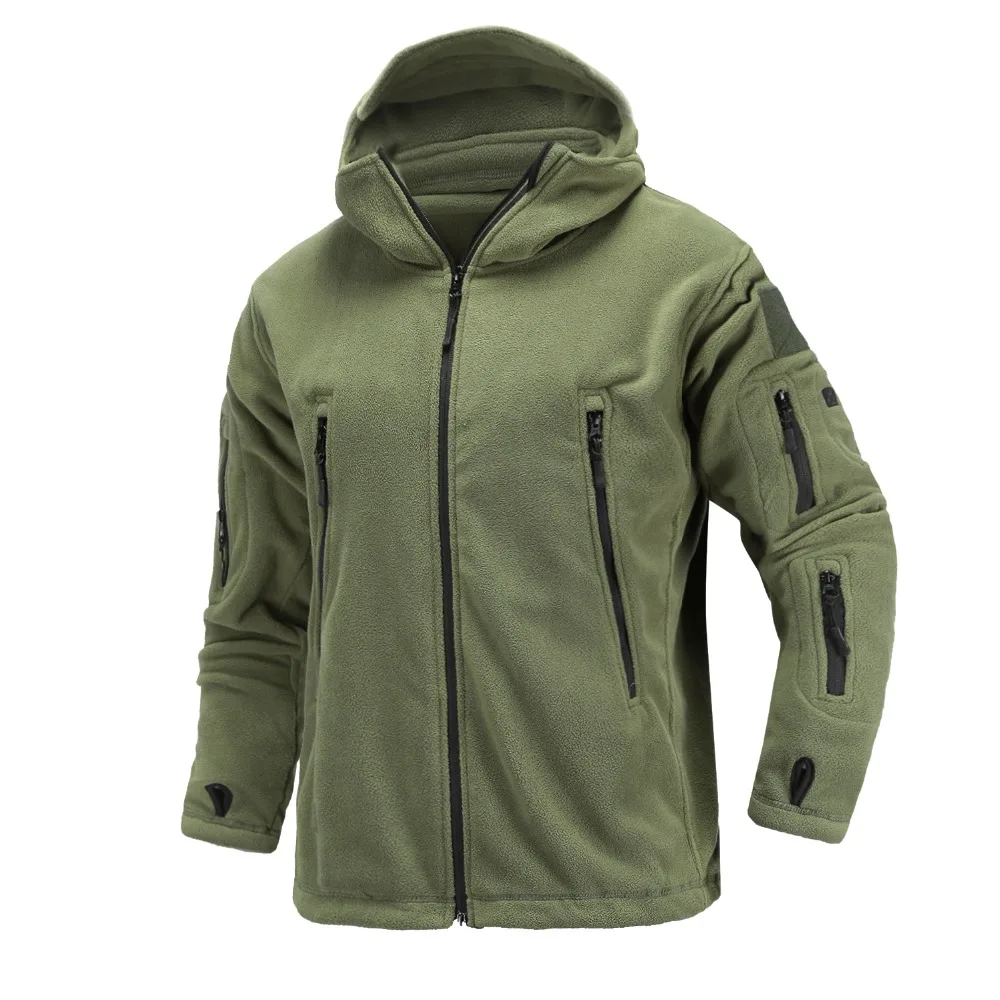 

New Outdoor Fleece Softshell Jacket Military Tactical Man Polartec Thermal Polar Hooded Outerwear Coat Army Clothes