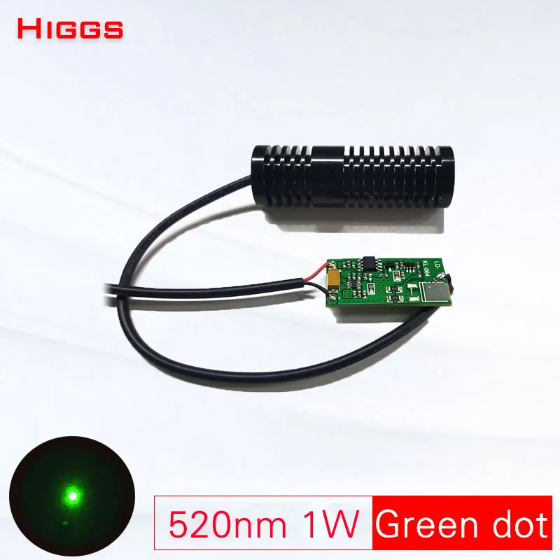 

Big power 520nm 1W green dot laser module super bright laser 2 km range at night DC 12V industrial laser pointer sight locator