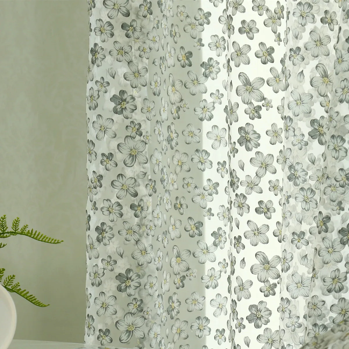 Последний 2 вида цветов белый красивый цветочный занавес для окна гостиной милые