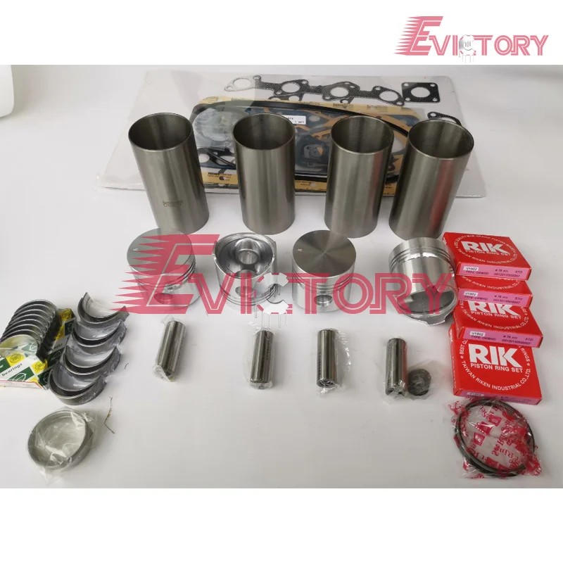 

V1502 rebuild kit piston ring liner gasket bearing set for kubota excavator