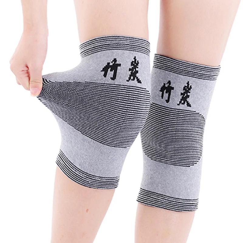 

1 Pair Winter High Elastic Warm Knee Pads Bamboo Cold Breathable Self-Heating Knee Pads New Outdoor Climbing Knee Pads