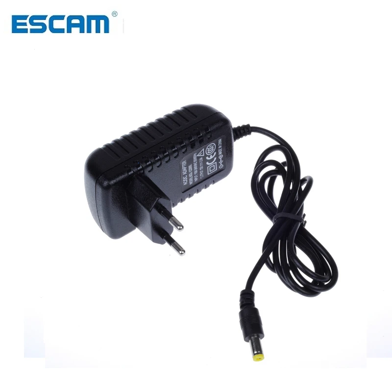 

ESCAM EU Type AC 100-240V to DC 12V 2A Power Supply AC/DC Adapters Power Plug Adaptor 5.5x2.1mm for CCTV Camera LED Strip