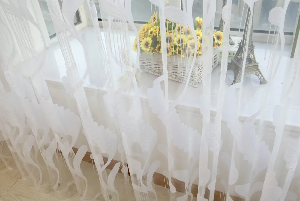 

Classic Luxury Wheat Sheer Home Curtain Tulle Window Treatment High quality Voile Drape Valance 1 Panel Fabric Comfortable 2021